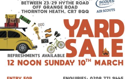 Yard sale on March 10