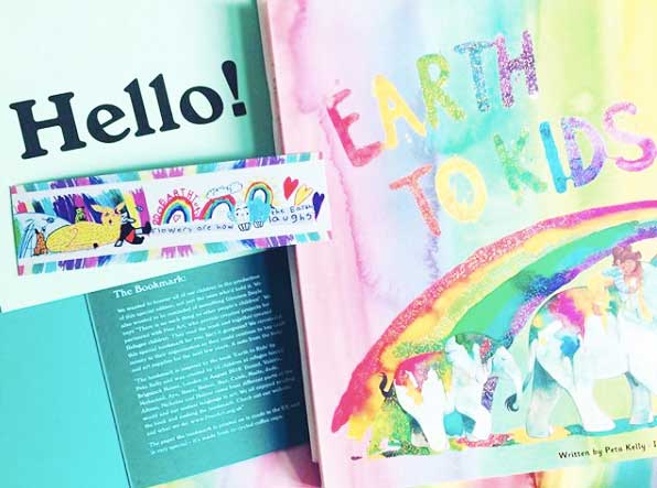 Refugee children design bookmark for author