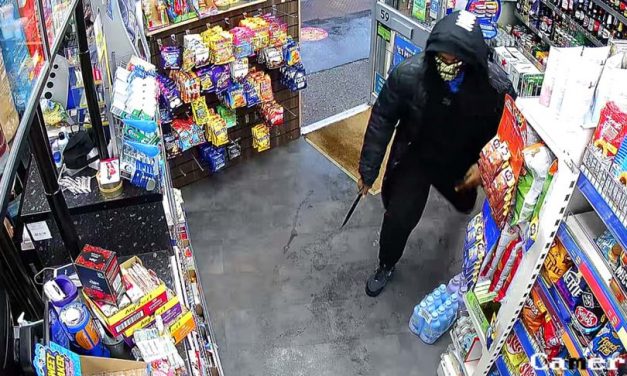 Police hunt knife wielding attacker wearing skelton mask