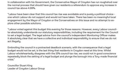 Labour fold on second vote and 15 pc Council Tax budget is passed