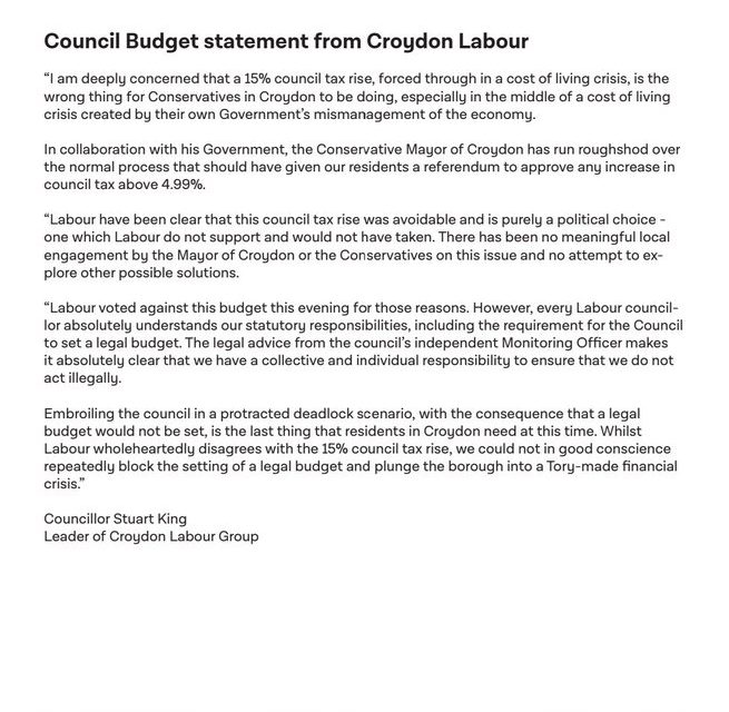 Labour fold on second vote and 15 pc Council Tax budget is passed